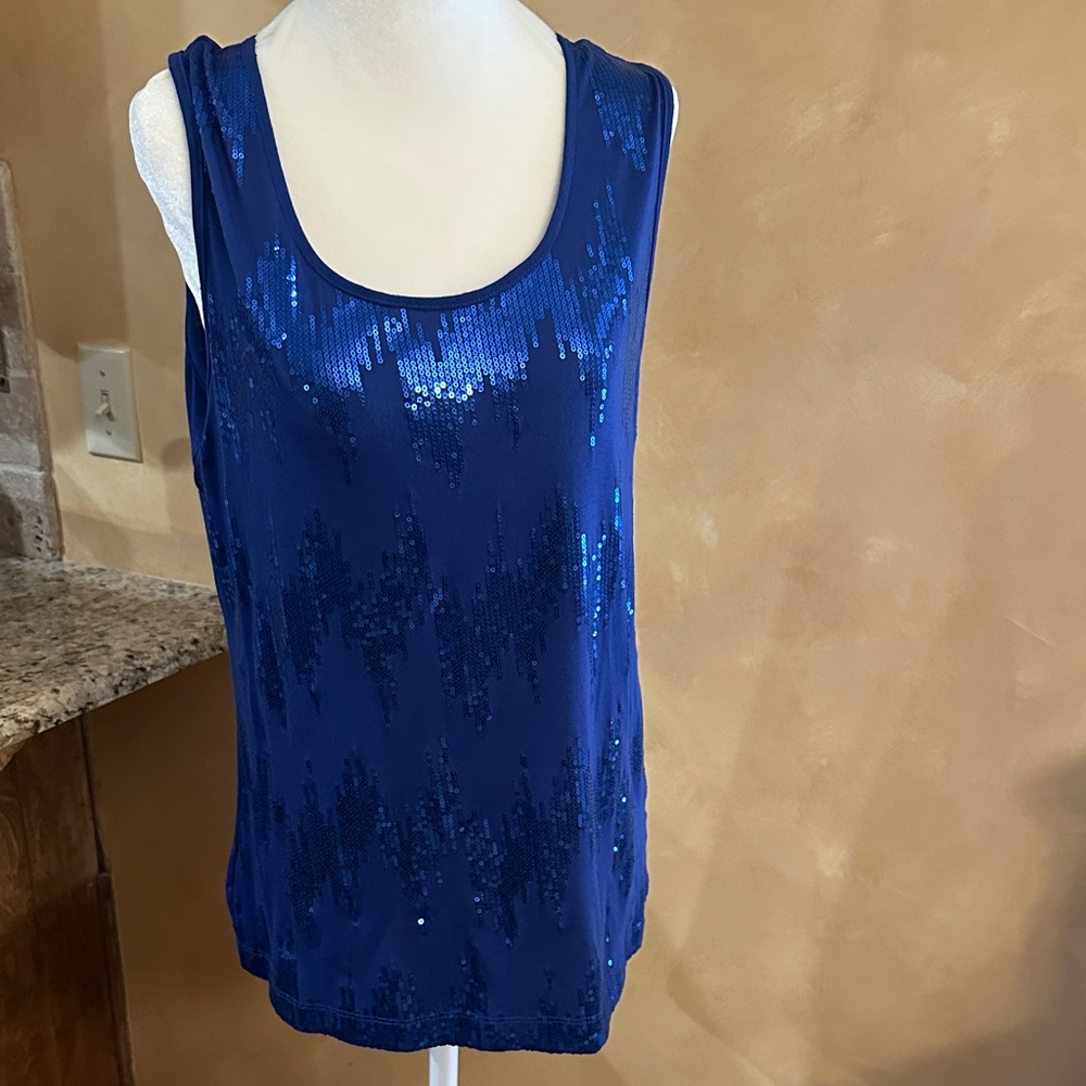 Elementz Royal Blue Sequin Tank Top